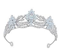 Diamante tiara lusso zirconi corona cristallo sposa tiara zircone corona strass prom pageant corona sposa tiara matrimonio accessori per capelli