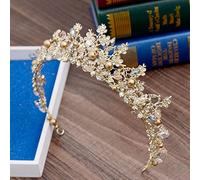 Diamante Tiara Spose Gioielli Dei Capelli Fatti A Mano Perline Di Lusso Oro Rosa Corone Di Cristallo Tiara Dolce Principessa Tiaras Accessori Per Capelli Da