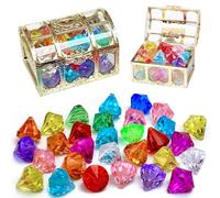 Diamanti Acrilici Per Bambini, 30 Pezzi Diamanti Colorate, Gemme di Diamanti Acrilici, Diamanti Per Immersione, Set di Gemme Per Bambini, Diamanti Decorativi Per Matrimoni, Caccia Tesoro dei Pirati