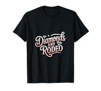 Diamanti E Rodeo Partito Tema Western Cowgirl Maglietta