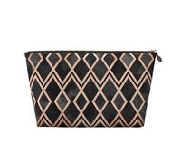 Diamanti Geo Rame E Nero, Borsa per il trucco Borsa per cosmetici Borsa da toilette da viaggio portatile Borsa da toilette