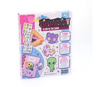 DIAMANTINY Deco Stickers Fluo, Adesivi Effetto Mosaico 3D da decorare con Gemme Fluo