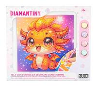 Diamantiny Design Art - Kawaii - Quadretto 9 Dragon, Draghetto Arancio