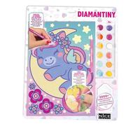 DIAMANTINY Design Art Kawaii Unicorno con Luna, Multicolore, 21 cm x 29,7 cm x 0,5 cm, 90019