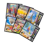 DIAMANTINY DIAMANTINY-96300 Level Up-Landscape-Nice Group Creative Art, Diamond Painting Kit, 1 Mosaico Assortito a Sorpresa, Multicolore, 96300
