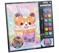 DIAMANTINY Level Up - Boba Tea - Creative Art, Kit crea il Mosaico con i Numeri, Doggy
