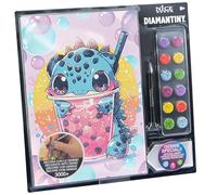 DIAMANTINY Level Up - Boba Tea - Creative Art, Kit crea il Mosaico con i Numeri, Drago