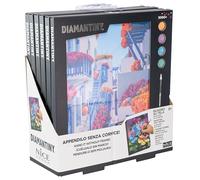 DIAMANTINY Level Up - Canvas II - Creative Art, Diamond Painting Kit Crea Il Mosaico, 1 Quadro Tela Assortito a Sorpresa
