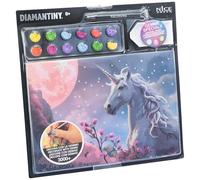 DIAMANTINY- Unicorno Rosa Fantasy-Dipingi coi Numeri, Colore, 21 x 29,7 x 0,3 cm, 96413