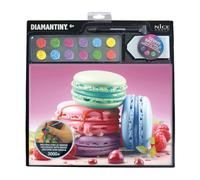 Diamantiny Level Up - Food - Creative Art, Kit crea il Mosaico con i Numeri, Macarons