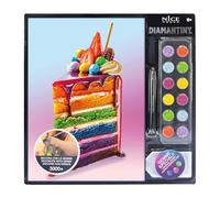 Diamantiny Level Up - Food - Creative Art, Kit Crea Il Mosaico con i Numeri, Torta