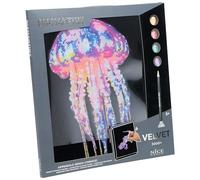 Diamantiny Level Up - Jelly Fish - Quadro Medusa con Sfondo di Velluto