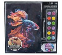 DIAMANTINY Level Up - Mondo Marino - Creative Art, Kit crea il Mosaico con i Numeri, Pesce Combattente