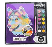 DIAMANTINY Level Up - Nice Group Creative Art, Diamond Painting Kit crea il mosaico, POP, Lupo, 8-12 anni