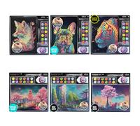 DIAMANTINY Level Up Pop Landscape, 1 Quadro Casuale Dipingi coi Numeri, Multicolore, A4, 96600, Modelli Assortiti