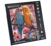 DIAMANTINY Level Up - QUADRO - Creative Art, Kit crea il Mosaico con i Numeri, Animale Parrocchetti