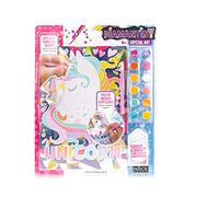 DIAMANTINY Design Art Face Diamond Painting Kit Unicorno, Crea Il Mosaico coi Cristalli Colorati, Colore Blu, 90007B