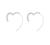 DIAMANTIO Orecchini a goccia da donna placcati in oro bianco 18 carati, con strass scintillanti, con cristalli di zirconia cubica, regalo romantico per anniversario, San Valentino e feste