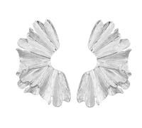 DIAMANTIO Paillettes irregolari, gocce di lava oversize, borchie dichiarazione, design foglia di salice, specchio da parete e ombra placcato oro 18 carati per gioielli in metallo unici da donna fai