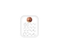 Diamday 14pcs Piercing Naso Acciaio Chirurgico Septum Nostril Piercings Oro Argento Nostril Borchi 18G 20G Conch Trago Helix Orecchini Naso Piercing Cerchio Anello