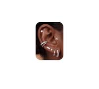 Diamday 5/7 Paia Orecchini Donna Argento Oro Set Orecchini Acciaio Chirurgico Piercing Orecchio Anallergici Orecchini Cerchio Argento Piccoli Orecchino Donna Piercing Helix Trago Conch
