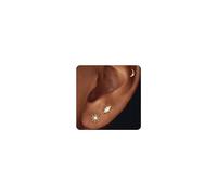 Diamday Orecchini Donna Acciaio Chirurgico 316L Piercing Orecchio Set Orecchini Anallergici Donna Opale Zirconi Placcato Oro 14 Carati