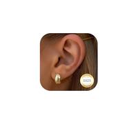 Diamday Orecchini Donna Oro Orecchini Goccia d'Acqua Argento 925 Orecchini Cerchio Spessi Dorati Orecchini Dupes Oro Orecchini Cerchio Grosso Anallergici Leggeri Orecchini Goccia Chunky Moda Gioielli