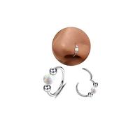 Diamday Piercing Naso Anello Acciaio Chirurgico Septum Nostril Piercing Opale Orecchini Naso Oro/Argento Labbro Anelli Helix Cartilagine Trago Conch Ombelico Piercing Orecchino 16G/18G/20G 8/9/22MM