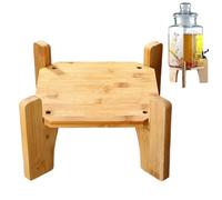 Diameter 7.28in Gallon Pitcher Station | Stand For Beverage Dispenser - Wood Party Drink Stand | For Serving Counter Coffee Bar Hotel Restaurant Home Kitchen Pantry Commercial