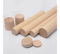 Diametro 10/20/30/40/50mm Asta Rotonda In Legno Di Pino, Lunghezza 55mm Striscia Solida Accessori Materiale Modello Fai Da Te(20pcs,50x55mm)