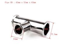 Diametro esterno del tubo 19/38/51/63/76mm x 1,5" x 2" 2,5" 3" 4" Tri Morsetto Riduttore Tee 3 Vie SS304 In Acciaio Sanitario Raccordo Birra Fatta in Casa Vino(63 to 51mm)