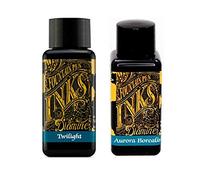 Diamine Inchiostro Per Penna Stilografica 30ml - 2 x Bottiglie - Twilight & Aurora Borealis