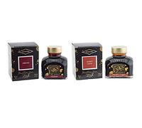 Diamine - Penna stilografica, 80 ml, colore rosso e rame antico, confezione da 2