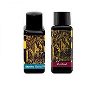 Diamine - Penna stilografica Oxblood & Aurora Borealis, 30 ml, confezione da 2