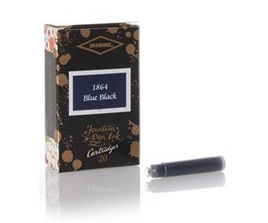 Diamine - Standard cartucce d'inchiostro, 1864 Blue Black, 20 cartucce