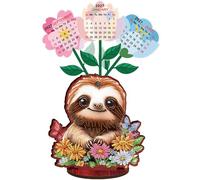 Diamond Art Desk Calendar 2026-2027 DIY, Diamonds Painting Calendar Wooden Desk Calendars, 5d Diamond Art Painting Craft Kit Desktop Planner for Home Office