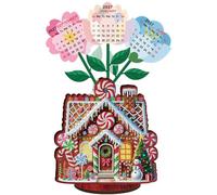 Diamond Art Desk Calendar 2026-2027 DIY, Diamonds Painting Calendar Wooden Desk Calendars, 5d Diamond Art Painting Craft Kit Desktop Planner for Home Office