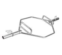 Diamond【BILANCIERE OLIMPICO ESAGONALE】 Shrug Bar Diamond | Deadlift & Powerlifting | Ø50 mm per Dischi Olimpici | Max Carico 200 Kg | Lunghezza 155 cm | Manicotti Ø50 mm | Molle Incluse