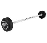 Diamond【Bilanciere Precaricato da 10 a 40 kg incrementi 5 kg】Acciaio Cromato, Gomma 100% Odorless Barra Pesi Fissa per Bodybuilding Fitness Cross Training Palestra Training Home Gym (20, Chilogrammi)
