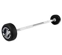 Diamond【Bilanciere Precaricato da 10 a 40 kg incrementi 5 kg】Acciaio Cromato, Gomma 100% Odorless Barra Pesi Fissa per Bodybuilding Fitness Cross Training Palestra Training Home Gym (10, Chilogrammi)