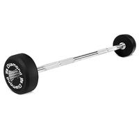 Diamond【Bilanciere Precaricato da 10 a 40 kg incrementi 5 kg】Acciaio Cromato, Gomma 100% Odorless Barra Pesi Fissa per Bodybuilding Fitness Cross Training Palestra Training Home Gym (15, Chilogrammi)