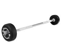 Diamond【Bilanciere Precaricato da 10 a 40 kg incrementi 5 kg】Acciaio Cromato, Gomma 100% Odorless Barra Pesi Fissa per Bodybuilding Fitness Cross Training Palestra Training Home Gym (25, Chilogrammi)