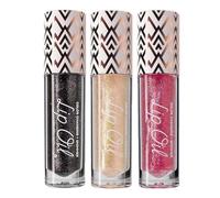 Diamond Black, Black Glitter Diamond Lip Gloss, Glitter Liquid Color Changing Lipsticks, Magic Color Changing Lip Oil, Long Lasting Moisturizing Non-sticky (01+02+06)