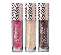 Diamond Black, Black Glitter Diamond Lip Gloss, Glitter Liquid Color Changing Lipsticks, Magic Color Changing Lip Oil, Long Lasting Moisturizing Non-sticky (01+02+05)
