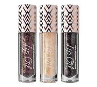Diamond Black, Black Glitter Diamond Lip Gloss, Glitter Liquid Color Changing Lipsticks, Magic Color Changing Lip Oil, Long Lasting Moisturizing Non-sticky (01+05+06)