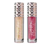 Diamond Black, Black Glitter Diamond Lip Gloss, Glitter Liquid Color Changing Lipsticks, Magic Color Changing Lip Oil, Long Lasting Moisturizing Non-sticky (01+02)