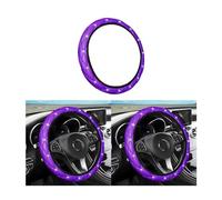 Diamond - Coprivolante in morbida pelle, 38,1 cm, elastico, con strass scintillanti, accessori per auto, universale, per SUV, camion, furgoni, auto (viola)