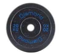Diamond [Disco Bumper Training Crumb Rubber 50 Mm Riciclato] Bumper Plate Piastra In Gomma Riciclata - 5/10/15/20/25 Kg Dischi Per Bilanciere Olimpico Home Gym Palestra (20 kg)