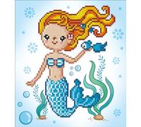 DIAMOND DOTZ 2524628 - Kit per pittura con diamanti 5D, motivo: sirena, fai da te con pietre brillanti rotonde, per adulti e bambini dai 12 anni in su, iniziatore