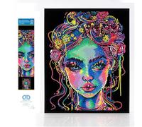 DIAMOND DOTZ 2594362 - Set per pittura con diamanti 5D e colori al neon e velluto, per adulti e bambini dai 12 anni in su, intermediate